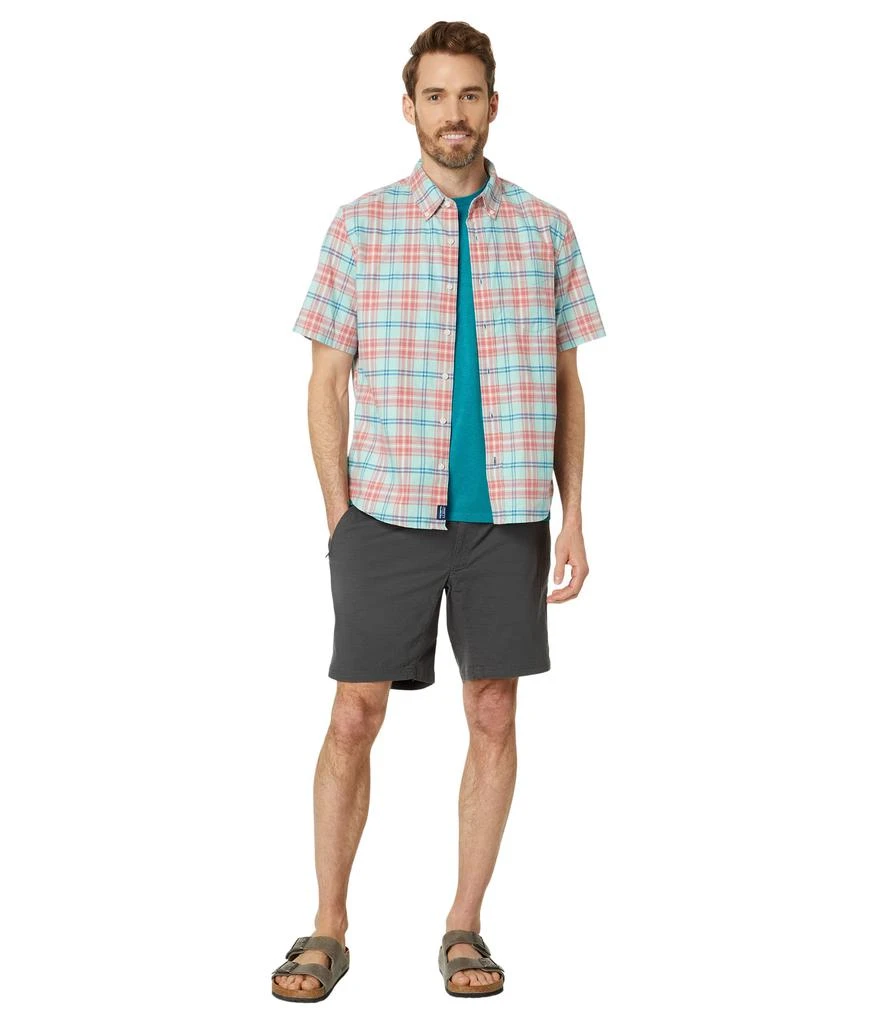 L.L.BEAN Comfort Stretch Oxford Short Sleeve Slightly Fitted Plaid 4