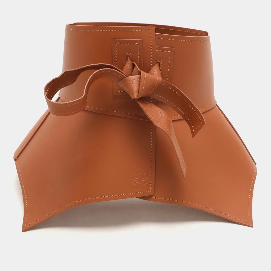 Loewe Loewe Brown Leather Obi Corset Belt S 1