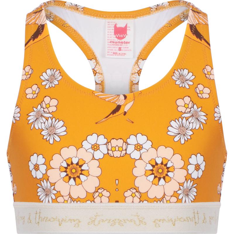 Munster Floral print tank top in yellow