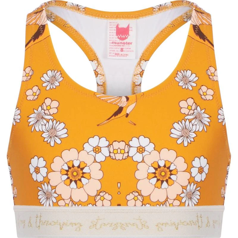 Munster Floral print tank top in yellow 1