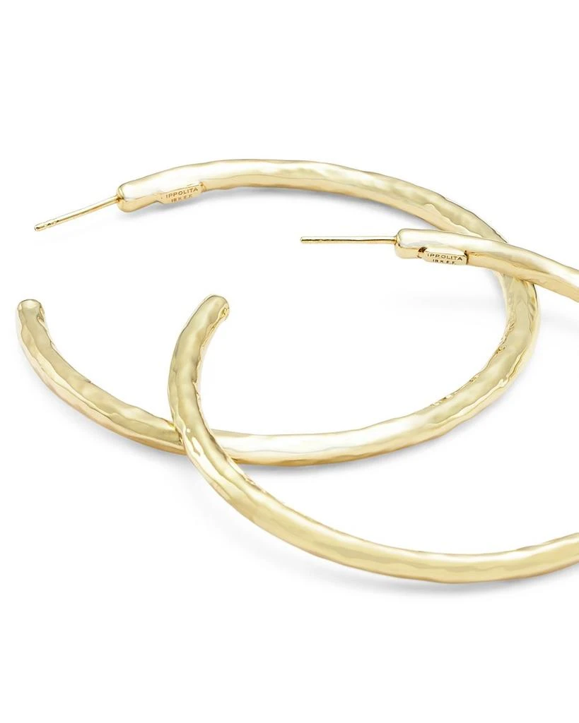 Ippolita 18K Yellow Gold Classico Hammered Large Hoop Earrings 4