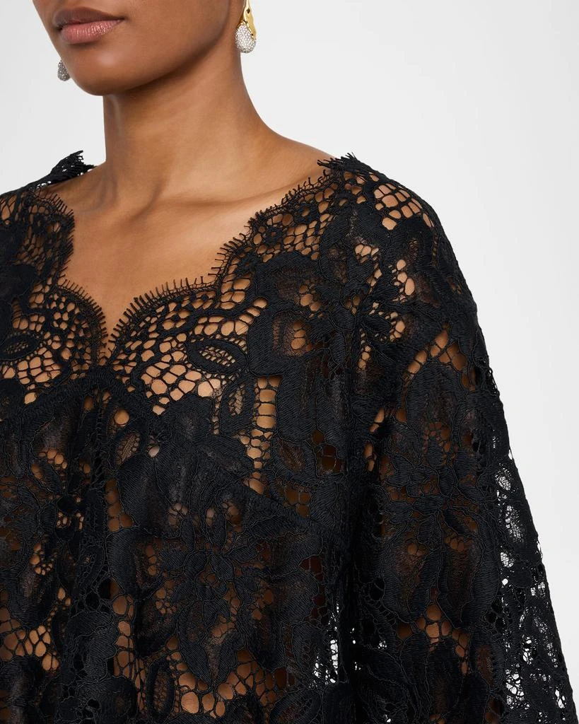 Dorothee Schumacher Lacy Dream Cropped Flare-Sleeve Blouse 5