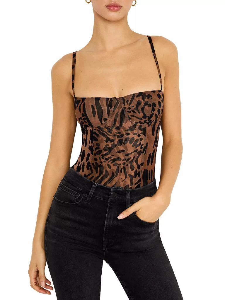 Good American Corset Demi Mesh Bodysuit 1