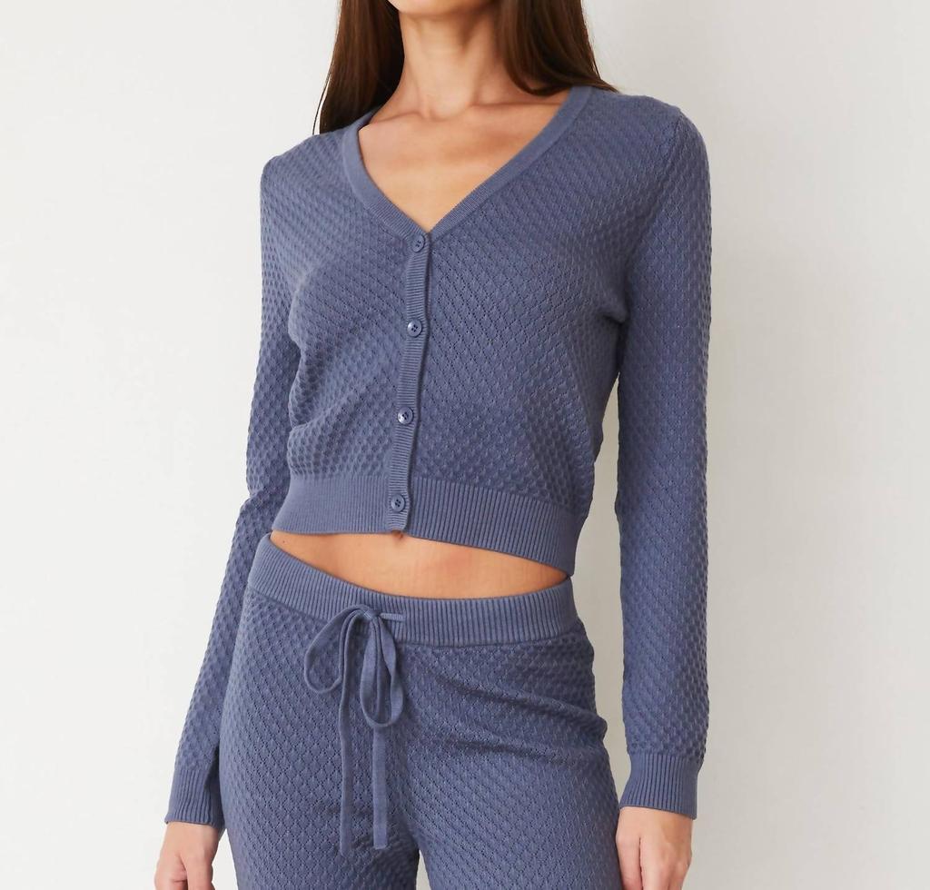 Monrow Monrow - Softknit French Waffle Cardigan