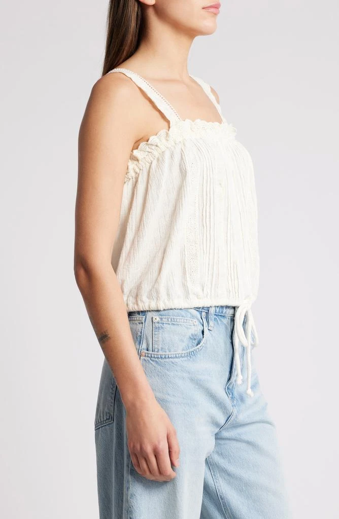 Free People Because of You Cotton & Linen Drawstring Waist Camisole 3