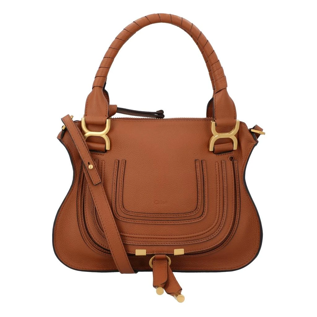 Chloé Marcie Small Double Carry Bag Brown 1