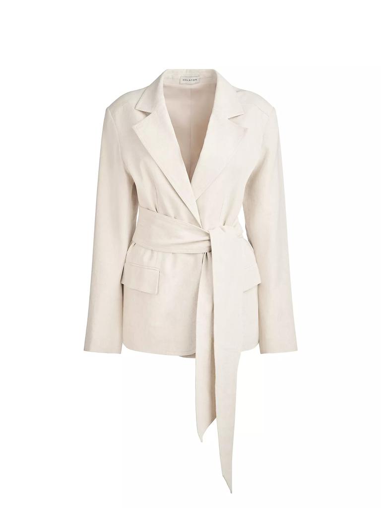 Halston Adley Cotton-Linen Jacket