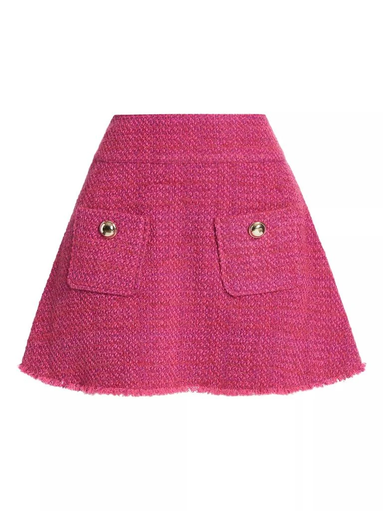 ba&sh Bonnie Tweed Fit &amp; Flare Miniskirt 1
