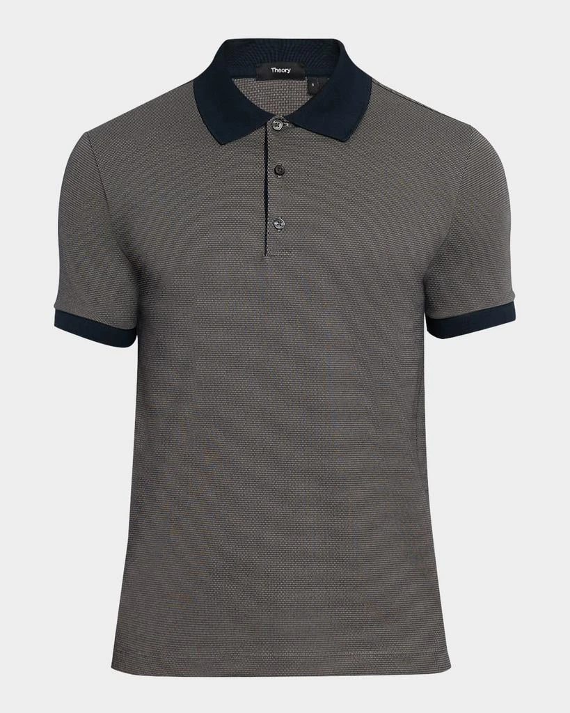 Theory Men's Geometric Jacquard Polo Shirt 1