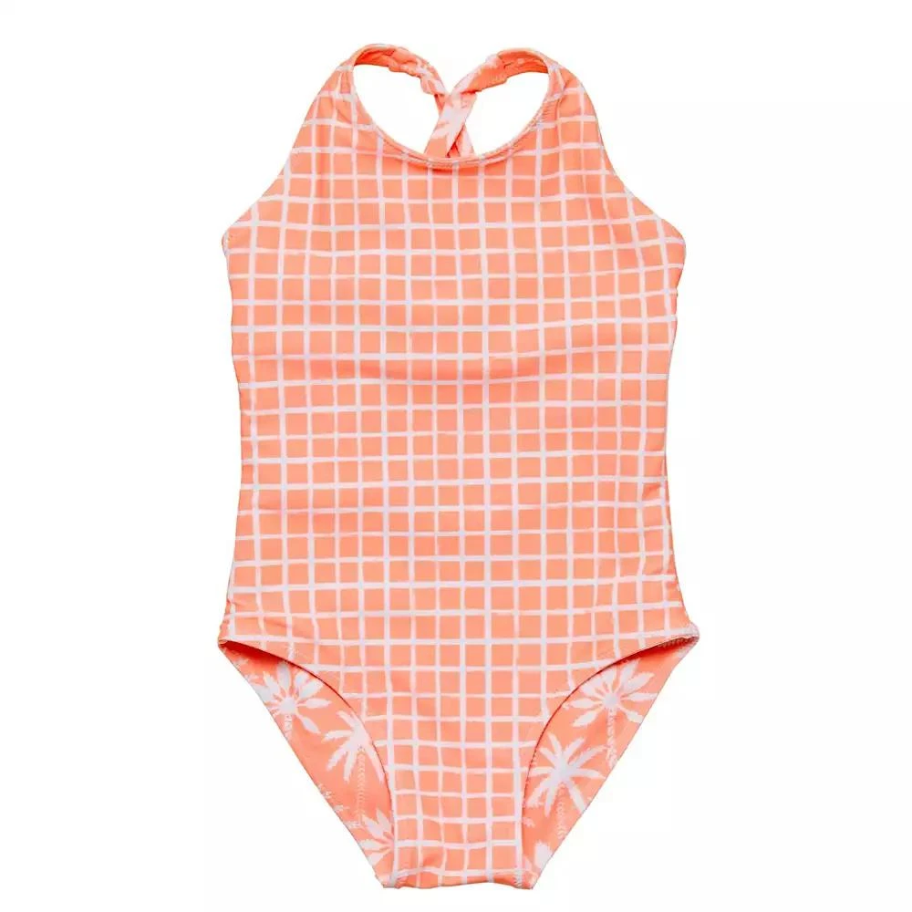 Snapper Rock Big Girls Cali Palms Recycled X Back Swimsuit 3
