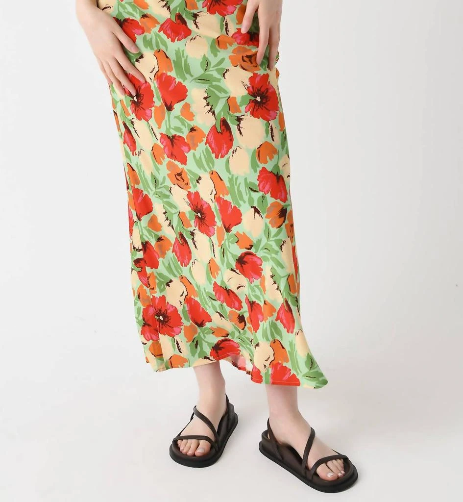 Kitri Layla Skirt In Green Garden Floral 1
