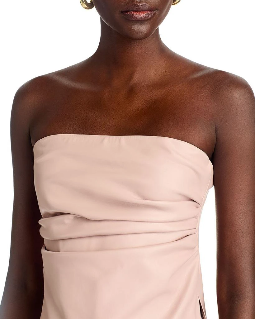 LaMarque Juni Faux Leather Strapless Bustier Top 4