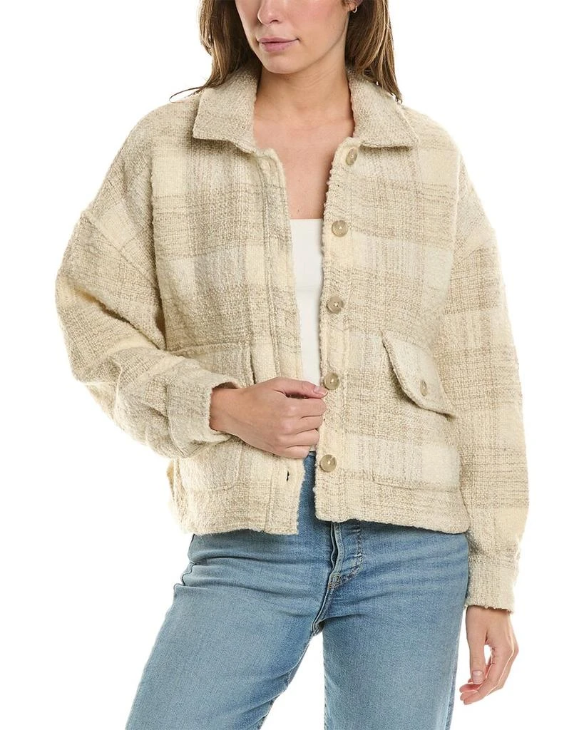 Saltwater Luxe Saltwater Luxe Plaid Wool-Blend Jacket 1