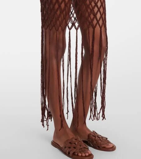 ANNA KOSTUROVA Fringed cotton minidress 5