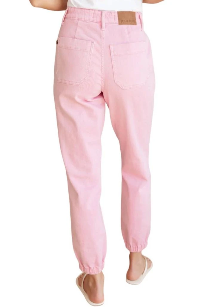 Judy Blue Regina Denim Jogger In Pink 2