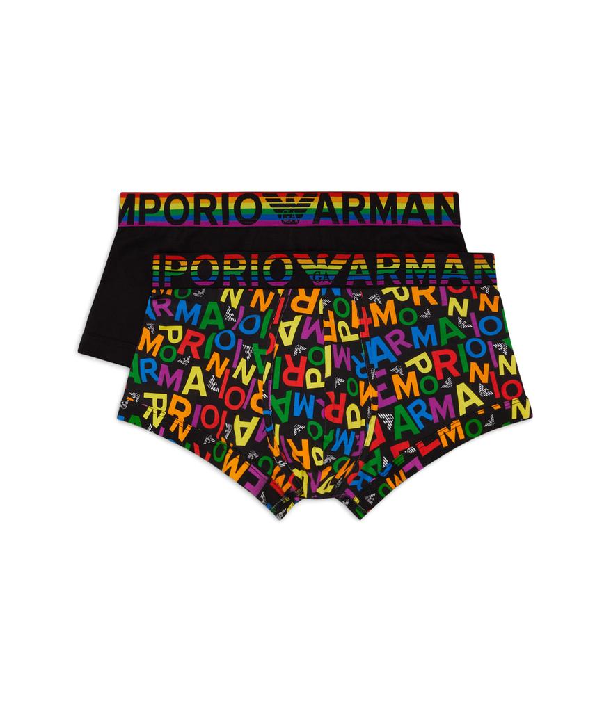 Emporio Armani Rainbow Logo 2-Pack Trunks