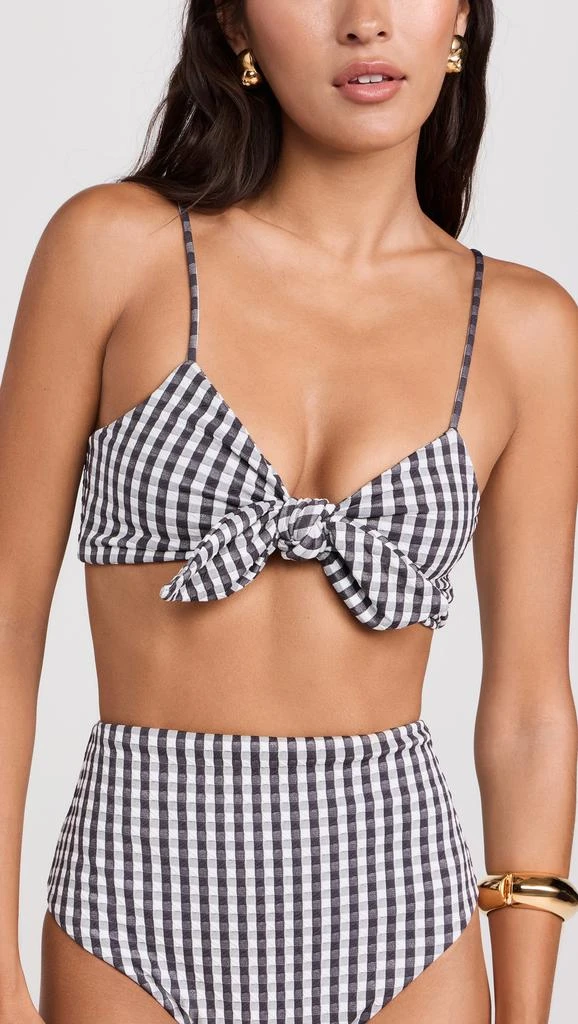 Sea Pucker Gingham Bikini Top 1