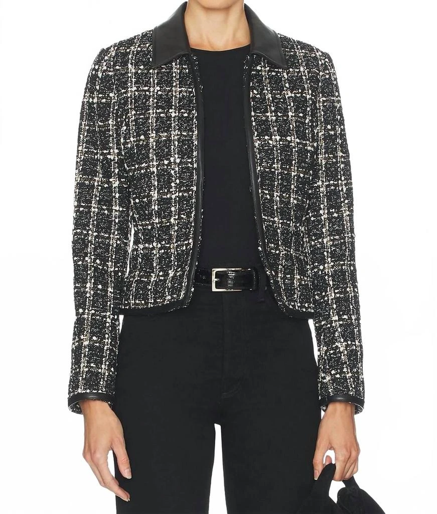 Rag 
Bone Eloise Plaid Blazer In Black
