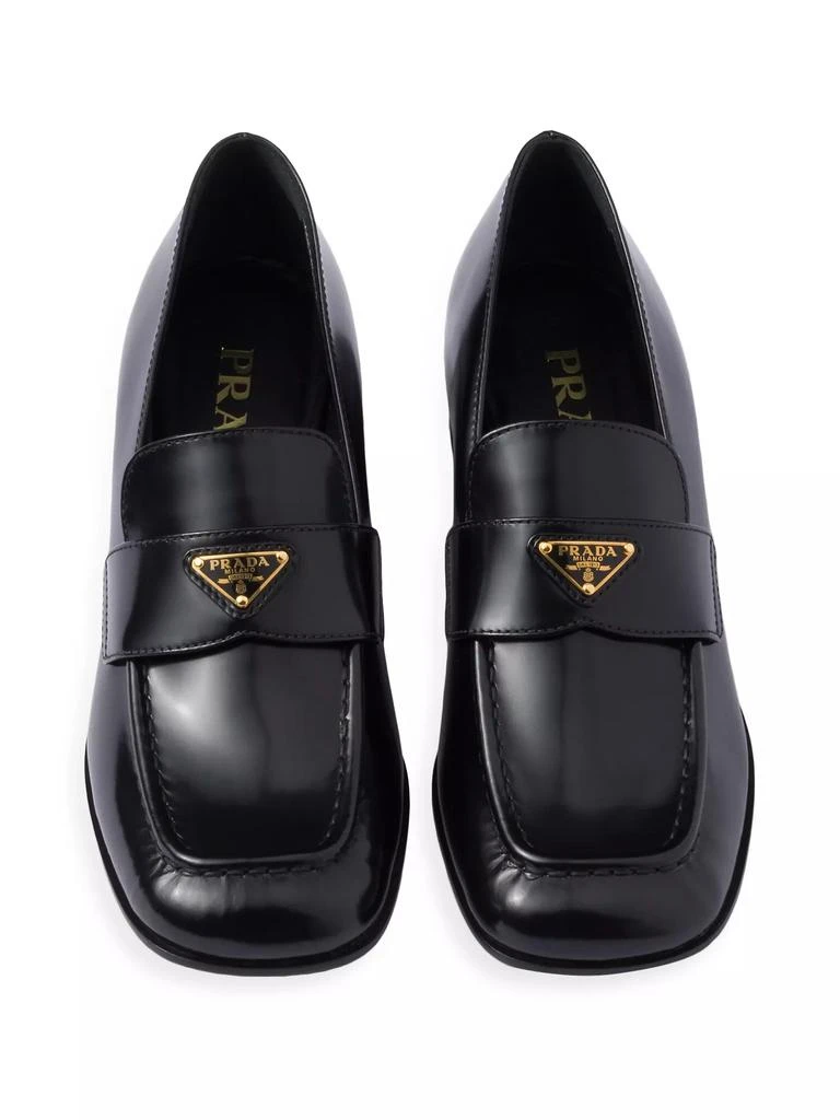 Prada Brushed Leather Loafers 2