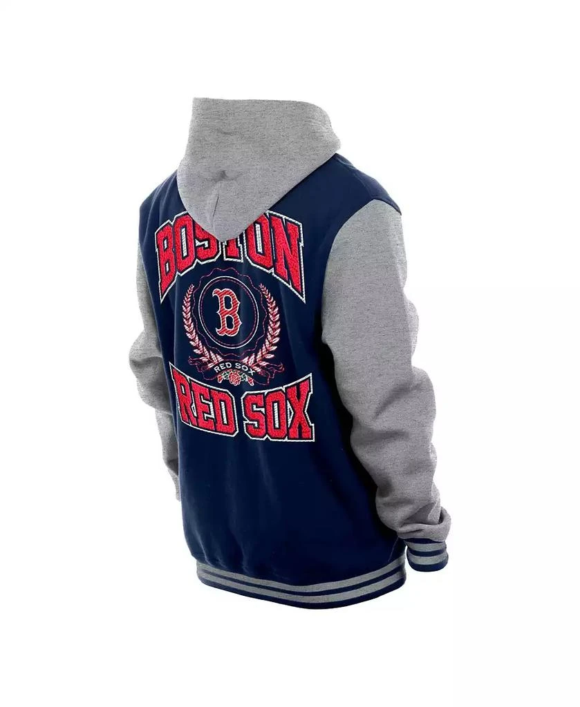 New Era Men
s Navy Boston Red Sox Throwback Prep Full-Snap Hoodie Jacket 3