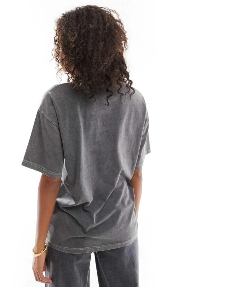 Daisy Street Daisy Street honda racing t-shirt in washed grey 4