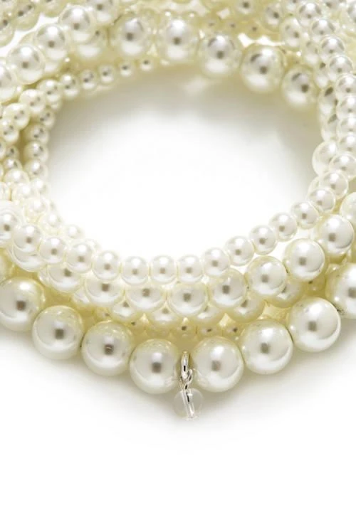 Belk Multi Strand Pearl Stretch Bracelet 2