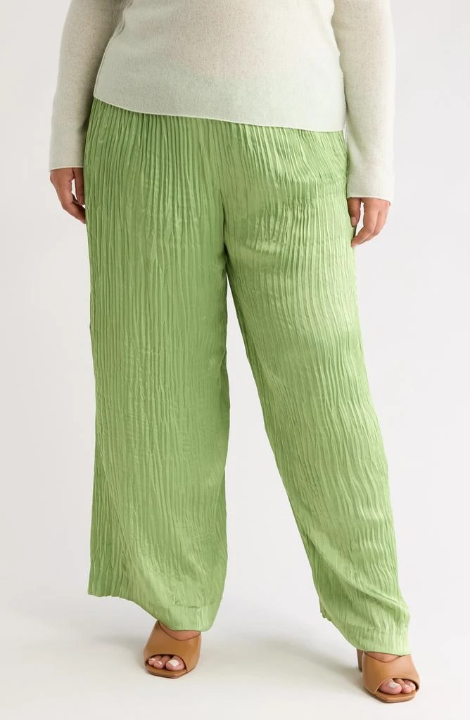 Vince Crushed Plissé Pull-On Pants 1