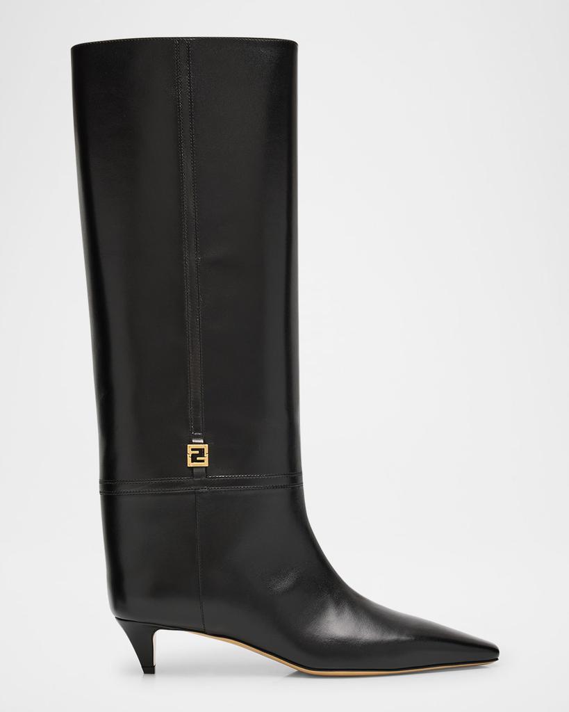 Fendi Fold Leather FF Harness Boots - Shoes - Free Shipping