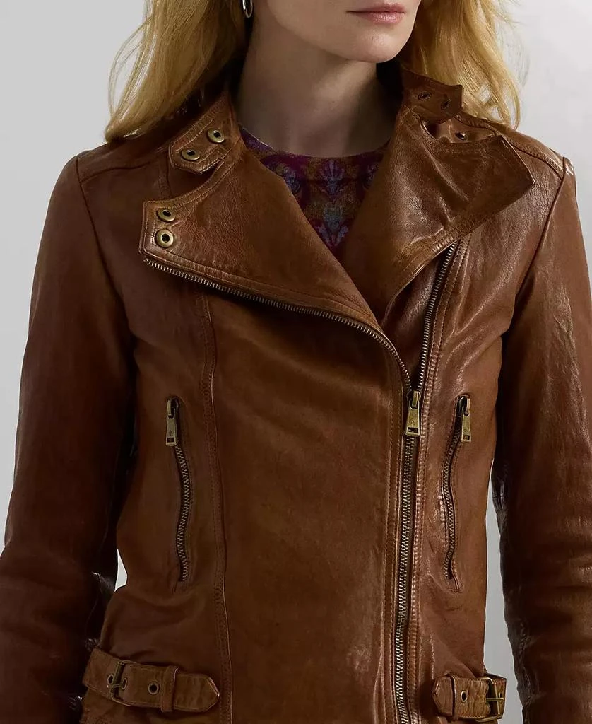 Lauren Ralph Lauren Tumbled-Leather Jacket 5