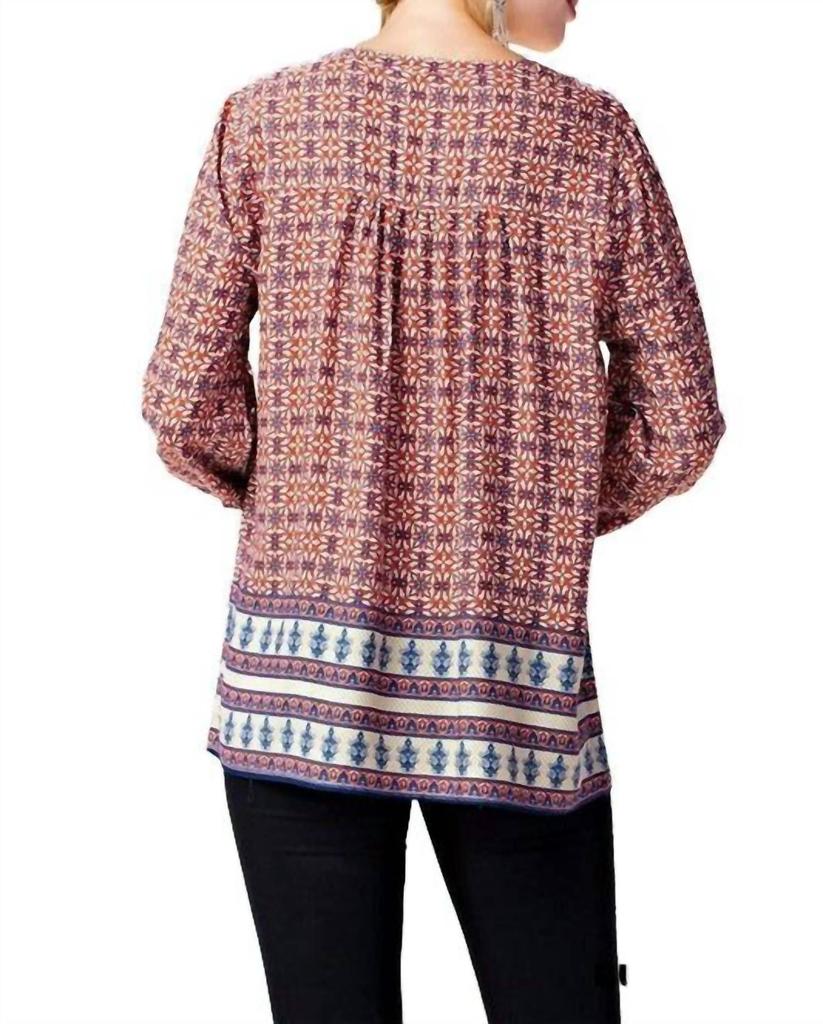 Kori Kori - Border Print Lace Top