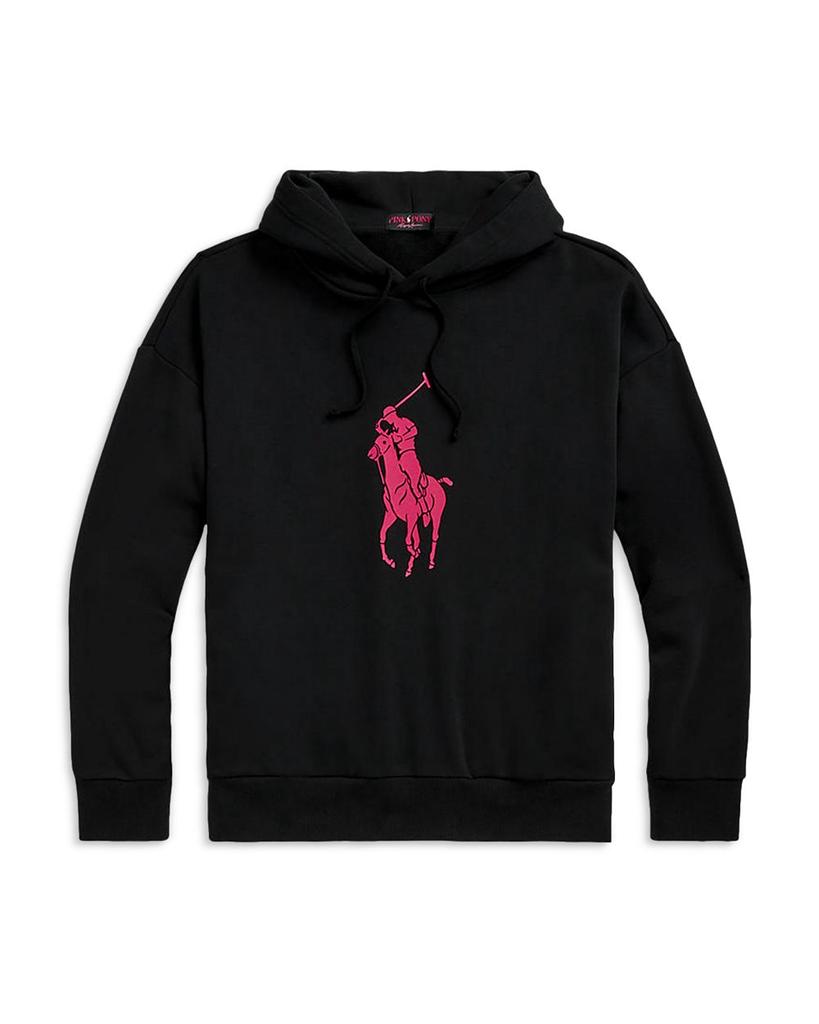 Ralph Lauren Cotton Blend Big Pink Pony Hoodie - Hoodies - Free