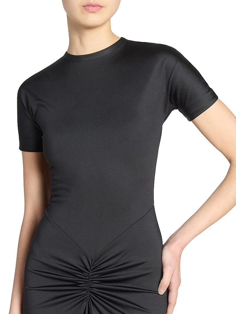 Victoria Beckham Gathered Cotton T-Shirt Midi-Dress 7