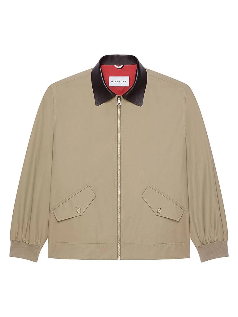 Givenchy Harrington Jacket in Cotton with Leather Details 1