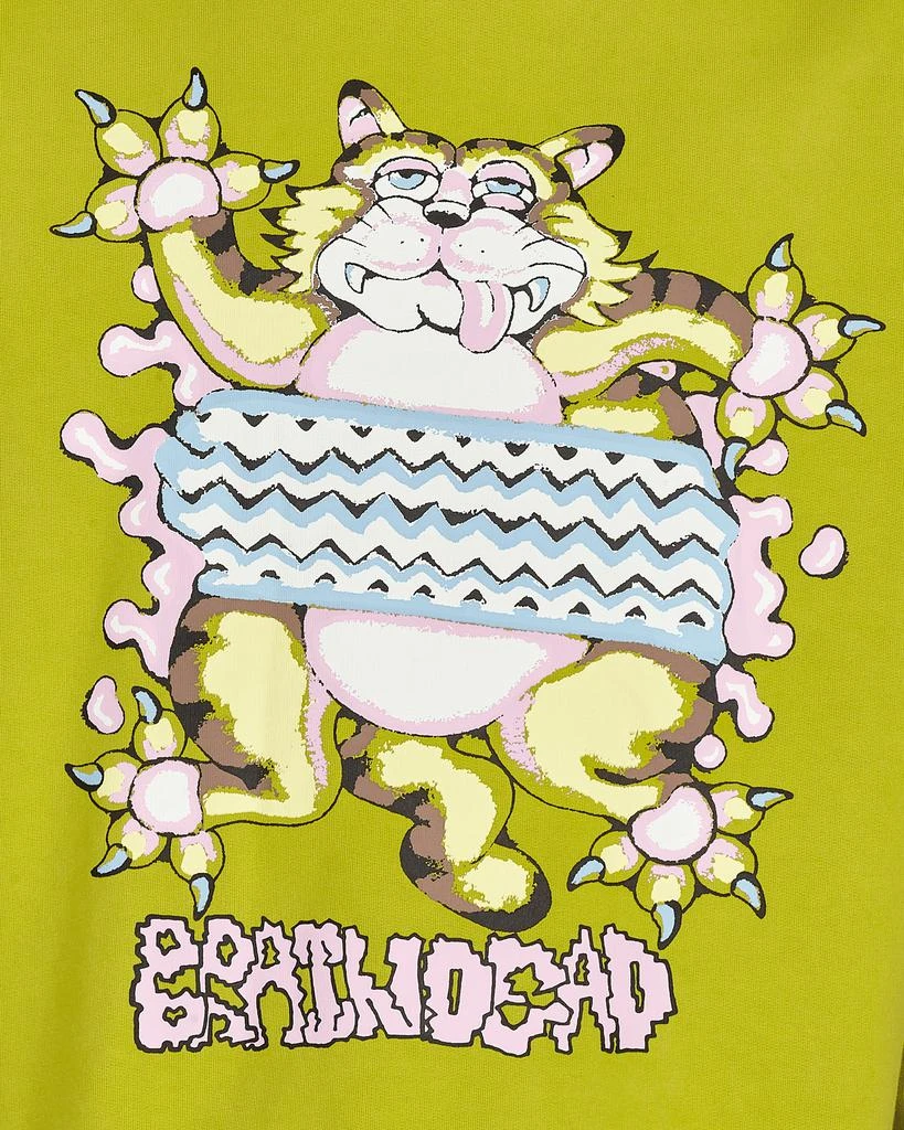 Brain Dead Relaxed Cat Crewneck Sweatshirt Green 5