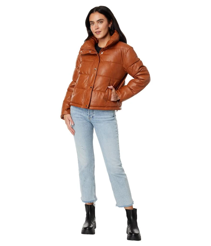 Avec Les Filles Faux-Ever Leather™ Cropped Puffer 4