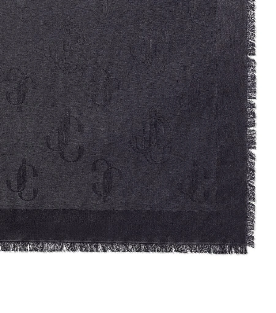 Jimmy Choo Silk-Wool Emani Scarf 3