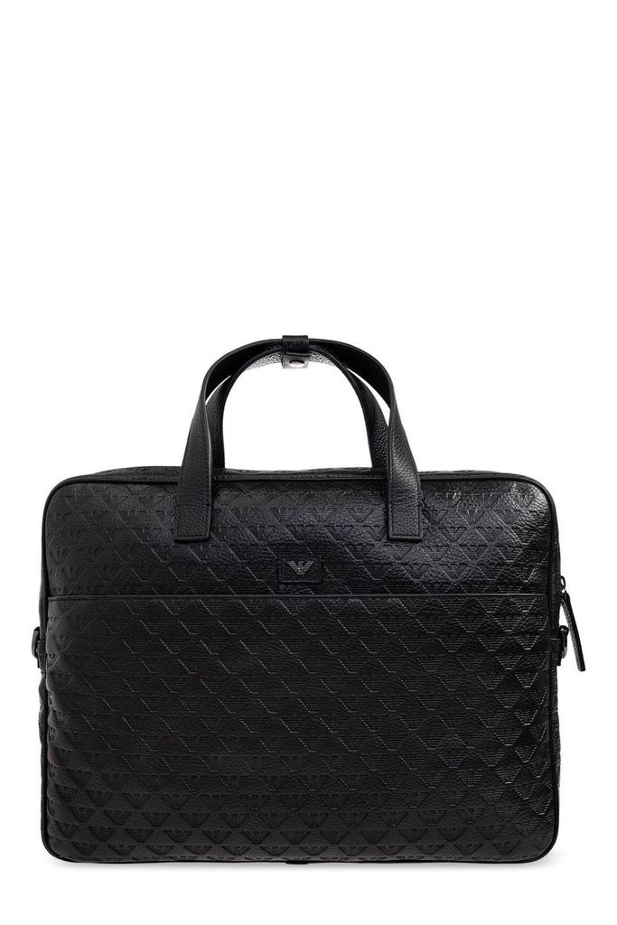 Emporio Armani Emporio Armani Logo Debossed Briefcase