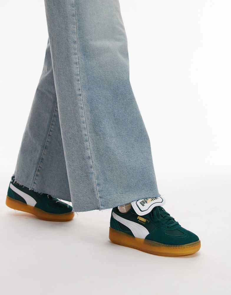 Puma Puma Moda Tongue Palermo trainers in dark green & white 1