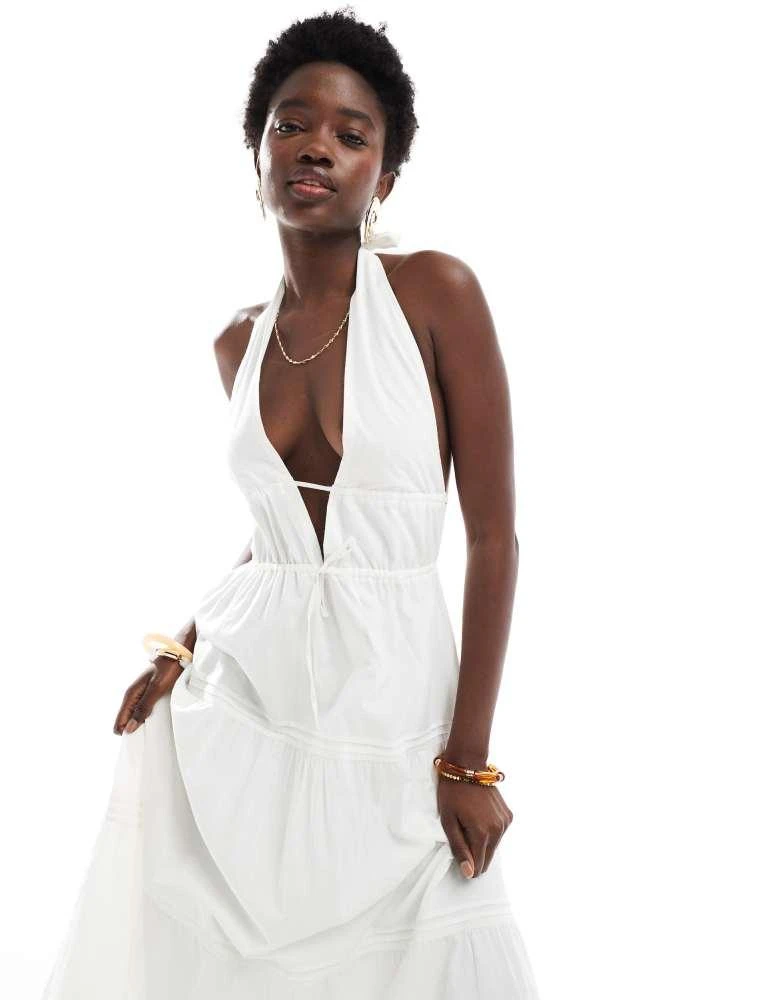 chinese dress ladies Bershka Bandeau Neckline Midi Dress  Luxandluxy