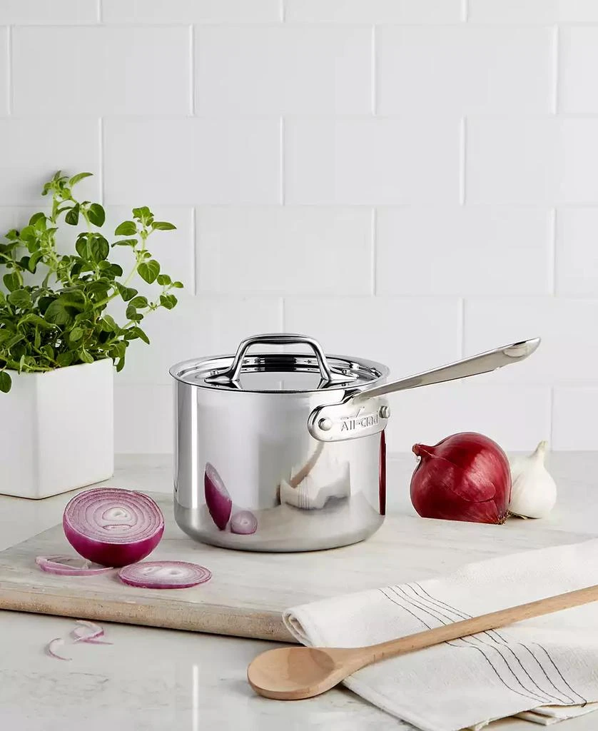 All-Clad Stainless Steel 2 Qt. Covered Saucepan 1