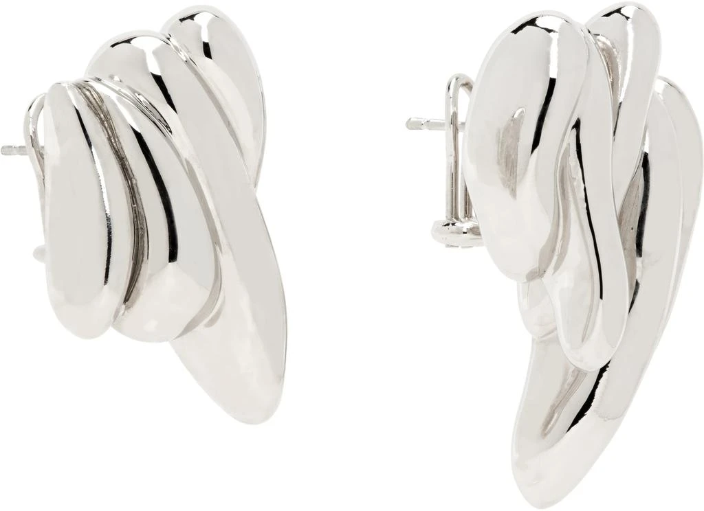 Jil Sander Silver Mismatched Earrings 2