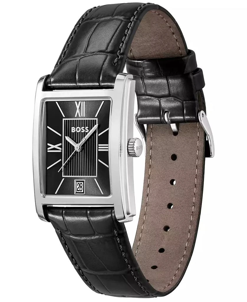 Hugo Boss Men's Principle Dress Quartz Basic Calendar Black Leather Watch, 28 x 39mm - Men's Quartz Watches - Free Shipping - BeyondStyle Hugo Boss Men's Principle Dress Quartz Basic Calendar Black Leather Watch, 28 x 39mm - Men's Quartz Watches - Free Shipping - BeyondStyle