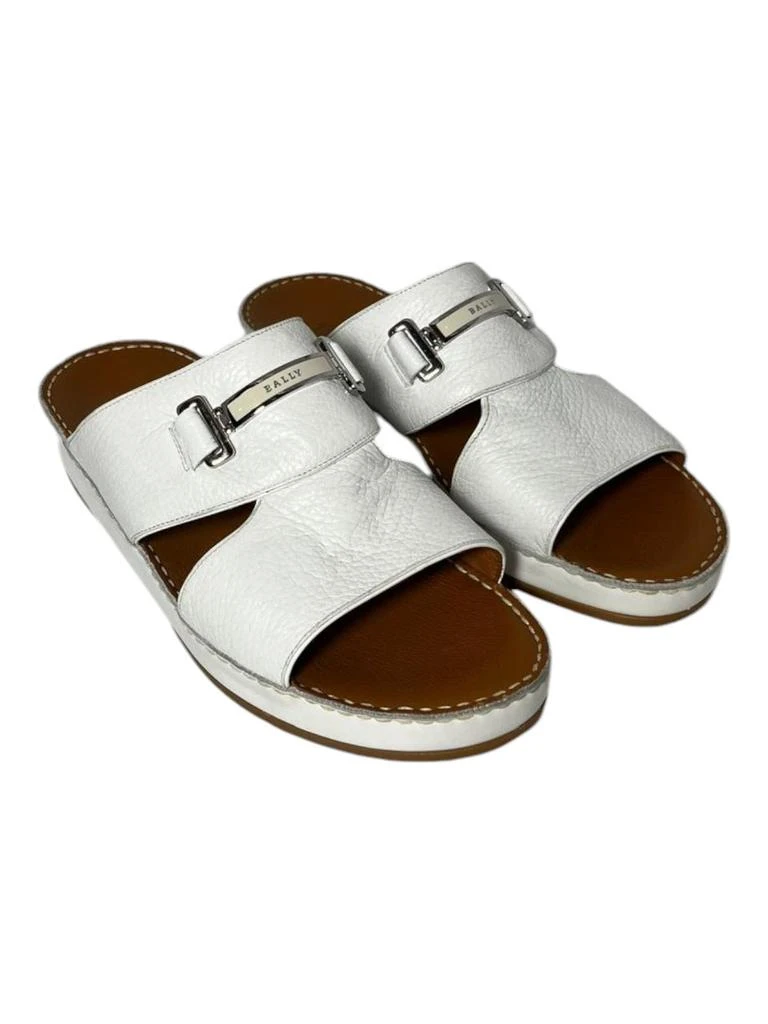 Bally Harold 6211920 Men's White Grained Leather Sandals 2