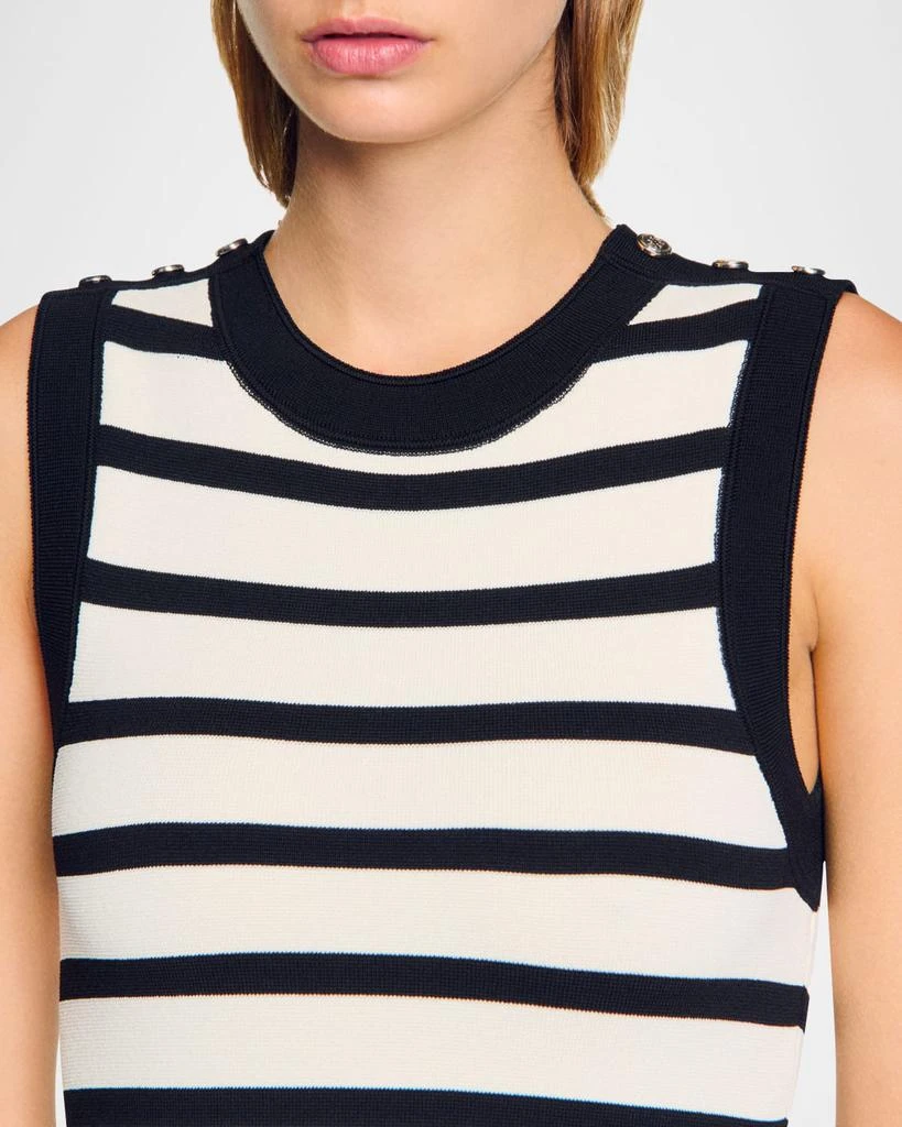 Sandro Sicilia Striped Knit Mini Dress 5