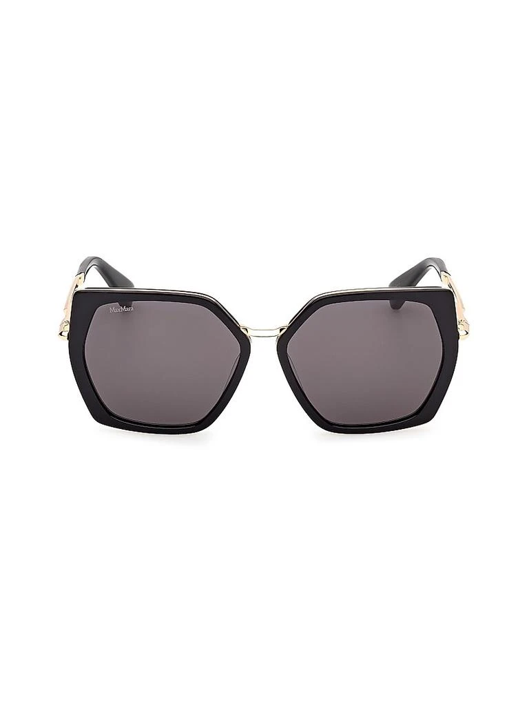 Max Mara 56mm Geometric Sunglasses Max Mara 56mm Geometric Sunglasses Havana Smoke  main image 2