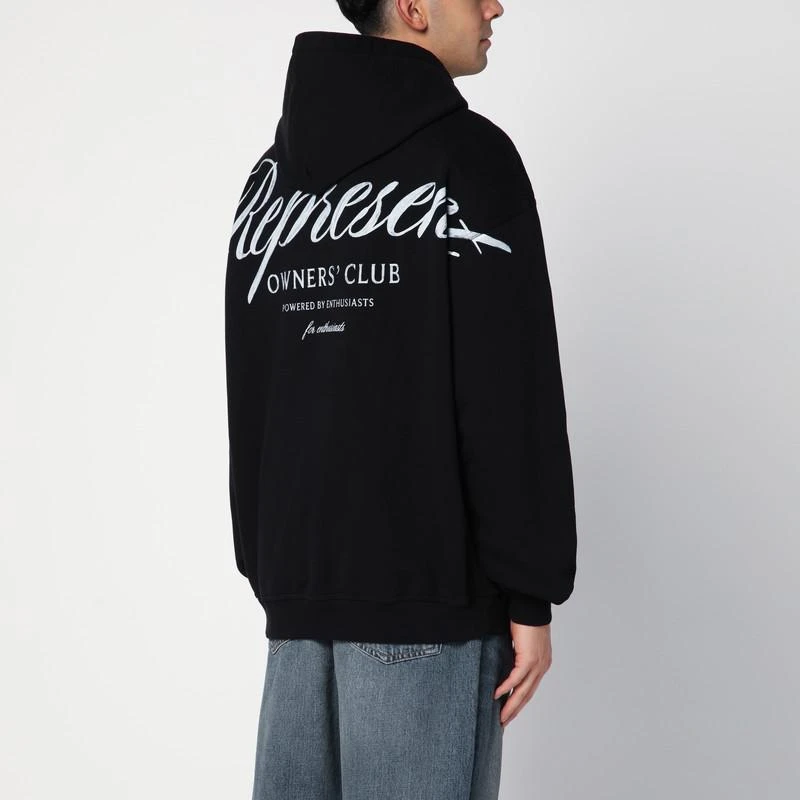 Represent Black hoodie with logo 3