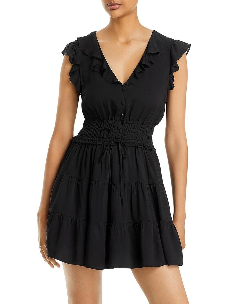 Paige Paradise Womens Smocked Button Front Mini Dress 4
