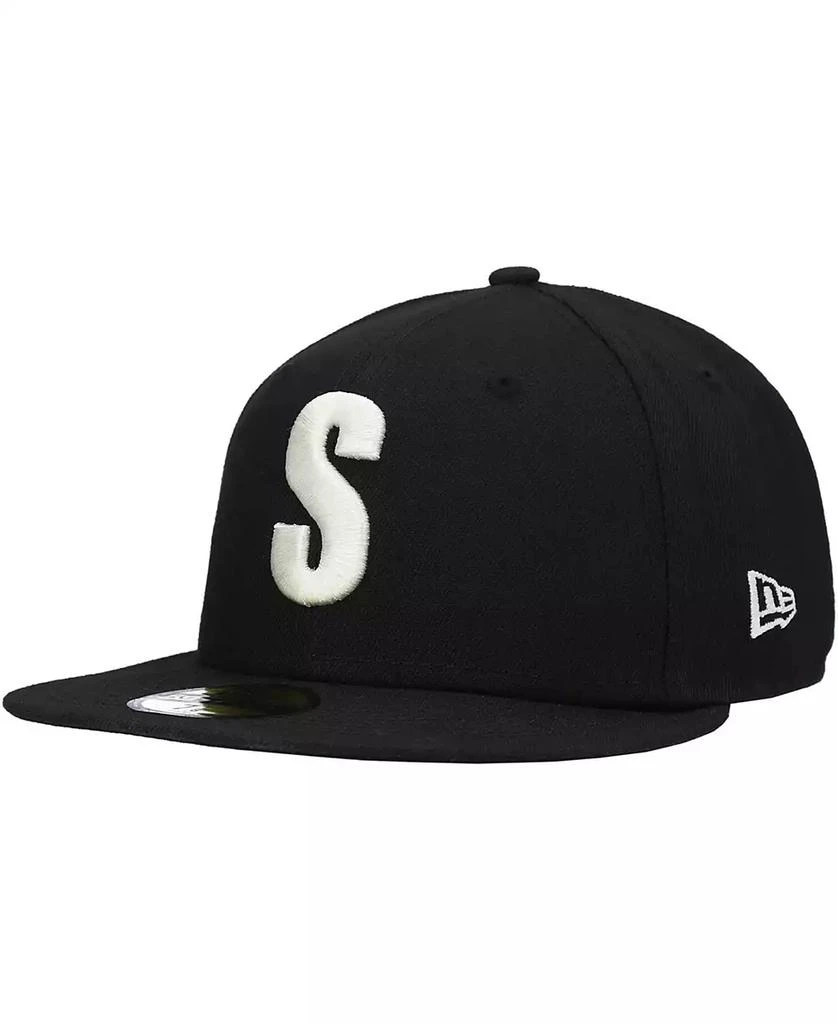 New Era Men's Black Seattle Mariners Cooperstown Collection Turn Back The Clock Steelheads 59FIFTY Fitted Hat 1