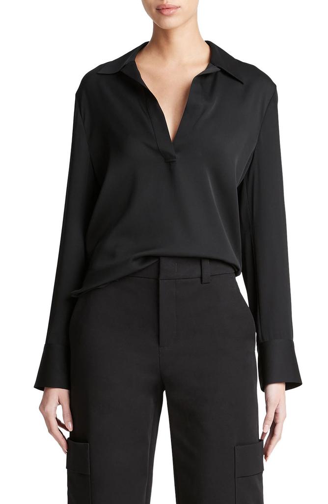 Vince Silk Blend Polo Shirt