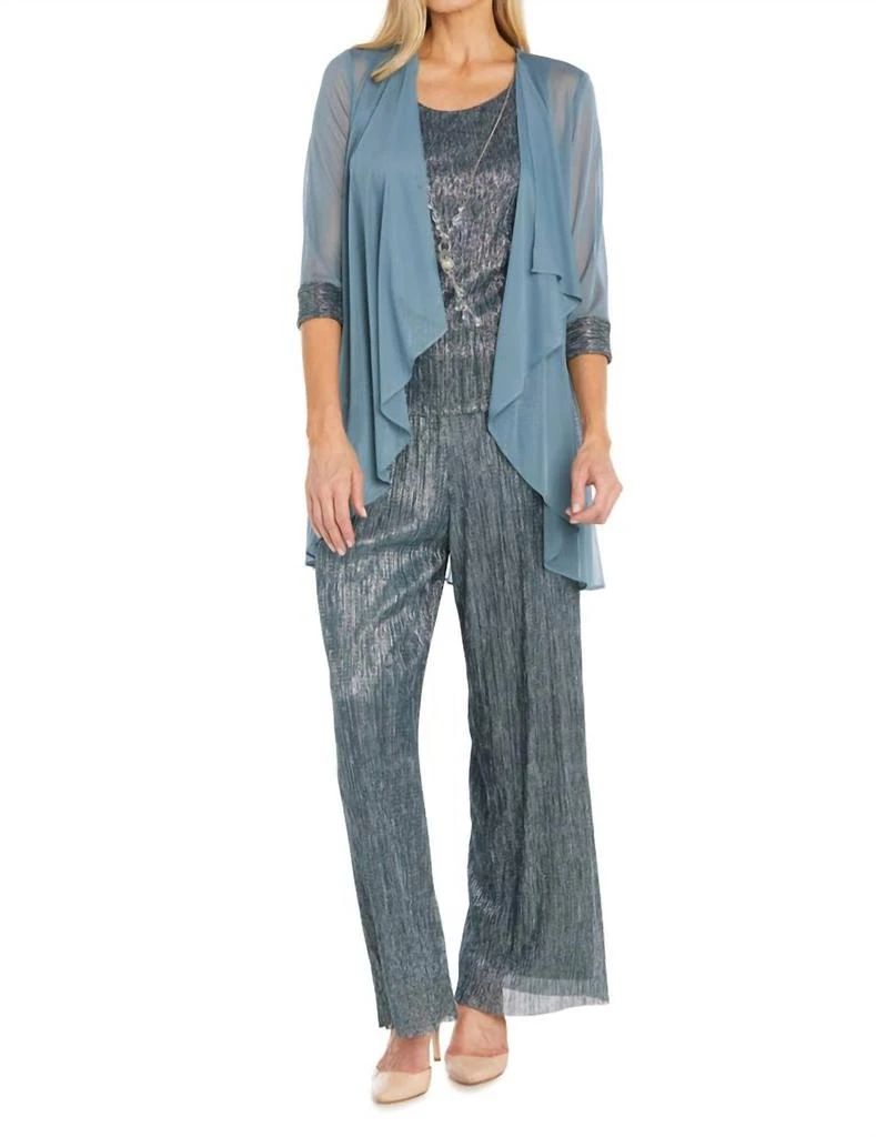 R&M Richards R&M Richards - 3-Piece Jacket Tank Pants Evening Set 1